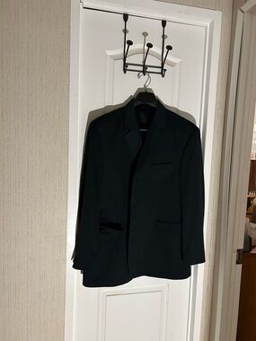 jf j.ferrar Men's Black Sport Coat - Single-Breasted Blazer